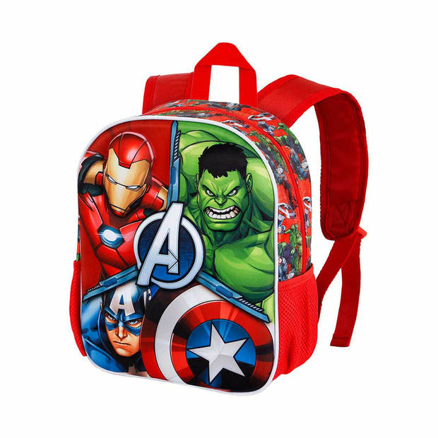 3D-schoolrugzak The Avengers Karactermania Rood 26 x 11 x 31 cm