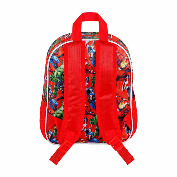 3D-schoolrugzak The Avengers Karactermania Rood 26 x 11 x 31 cm