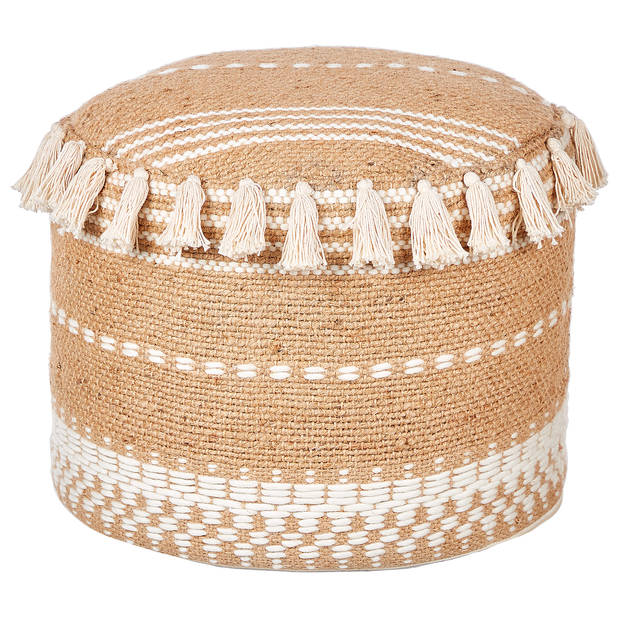 Beliani SARSAR - Poef-Beige-Jute