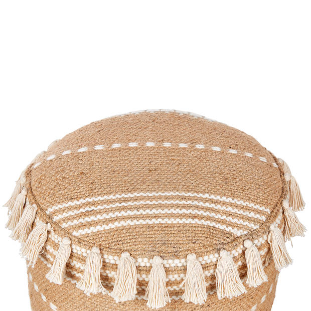 Beliani SARSAR - Poef-Beige-Jute