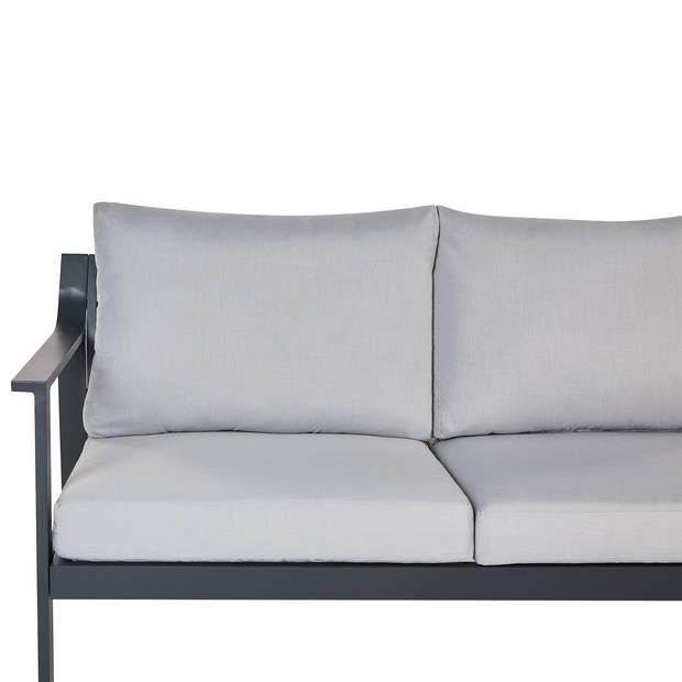 Beliani KIATO - Tuinsofa-Grijs-Aluminium