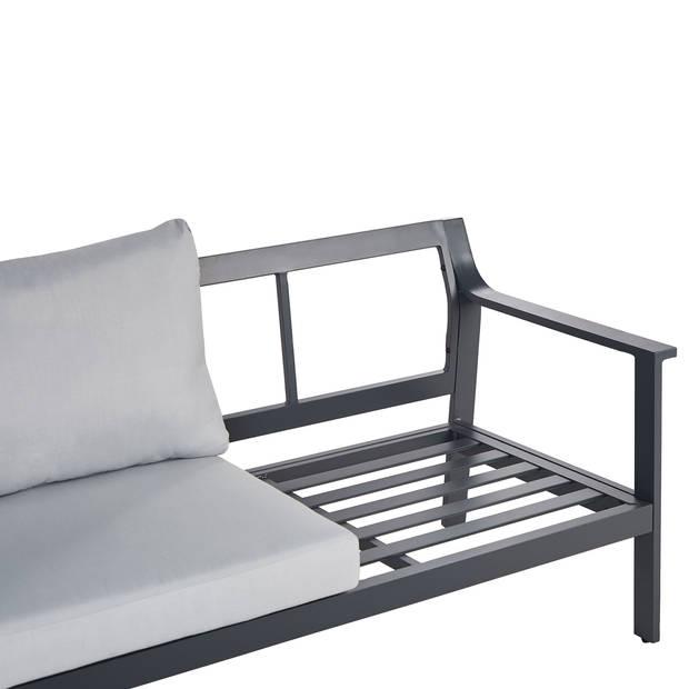 Beliani KIATO - Tuinsofa-Grijs-Aluminium