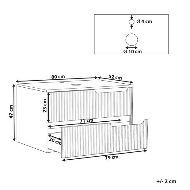 Beliani QUINTELA - Badkamerkast-Wit-MDF