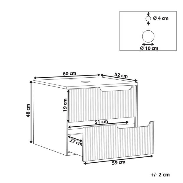 Beliani QUINTELA - Badkamerkast-Wit-MDF