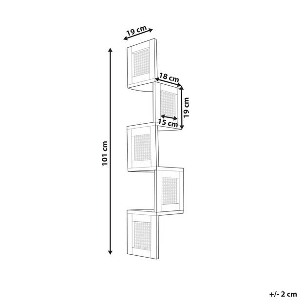 Beliani ALDER - Boekenkast-Zwart-Paulowniahout