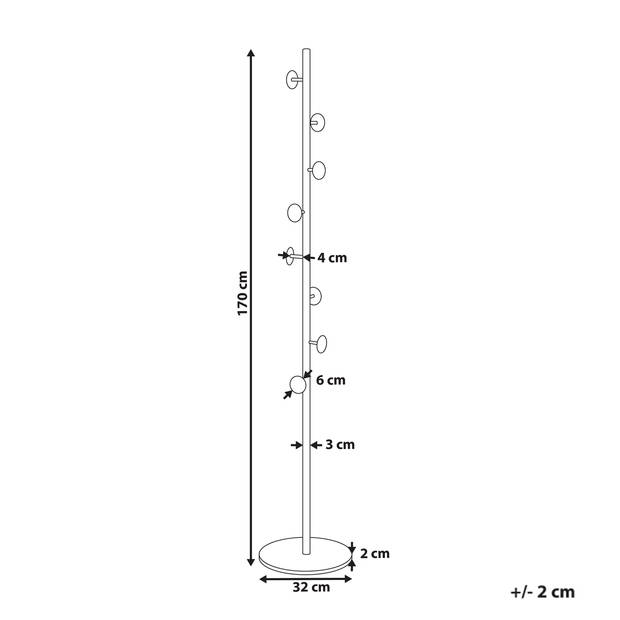 Beliani NOTUS - Kledingstandaard-Zwart-Aluminium