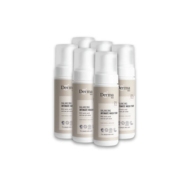 Derma Eco Intieme Mousse - 6 x 150 ML - Hypoallergeen - Vegan - Gezonde Balans