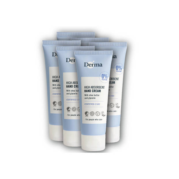 Derma Eco Family - Handcrème - 6 x 75 ML - Voordeelverpakking - Hydraterend - Allergeenvrij