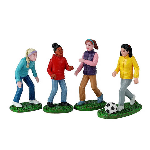 LEMAX - Girls Soccer Game 12x4x20 cm 4st Kersthuisje