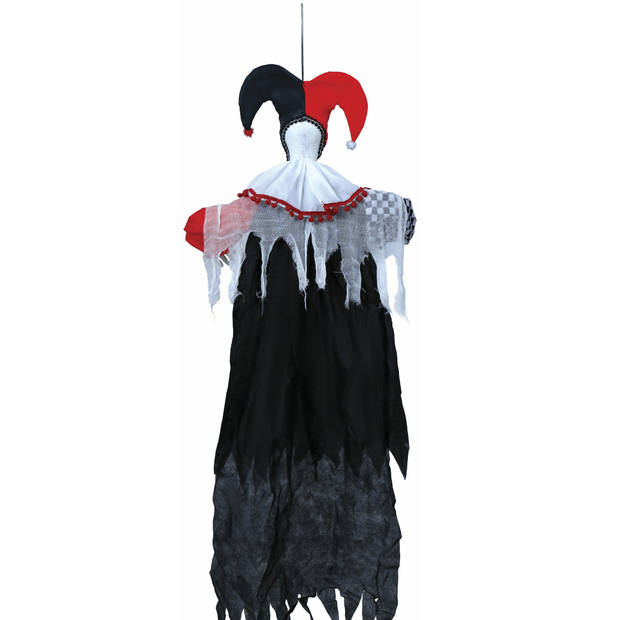 Fiestas Guirca Decoratie pop horrorclown - licht/geluid/beweging - 120 cm - Halloween poppen