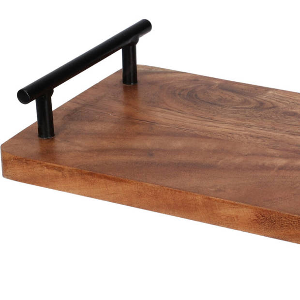 H&S Collection Borrelplank - rechthoek - acacia hout - 30 x 15 cm - serveerplank - Serveerplanken