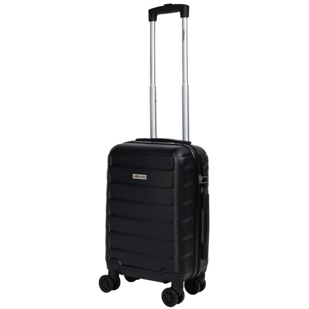 Cabine handbagage reis trolley koffer - zwenkwielen - 52 x 34 x 20 cm - 45 liter - zwart - Handbagage koffers