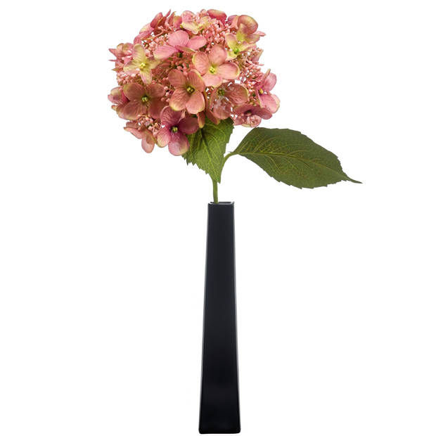 Emerald Kunstbloem hortensia tak - 50 cm - oud roze - kunst zijdebloem - Hydrangea - decoratie bloem - Kunsttakken