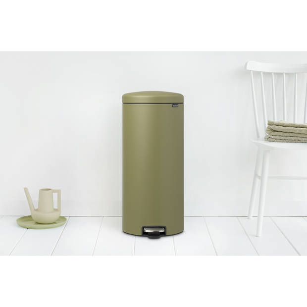 Brabantia newIcon pedaalemmer 30 liter met kunststof binnenemmer - Mineral Calm Green