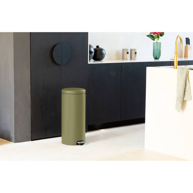 Brabantia newIcon pedaalemmer 30 liter met kunststof binnenemmer - Mineral Calm Green