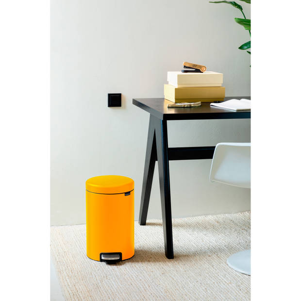 Brabantia NewIcon Prullenbak - 12 liter - Mineral Sunny Orange