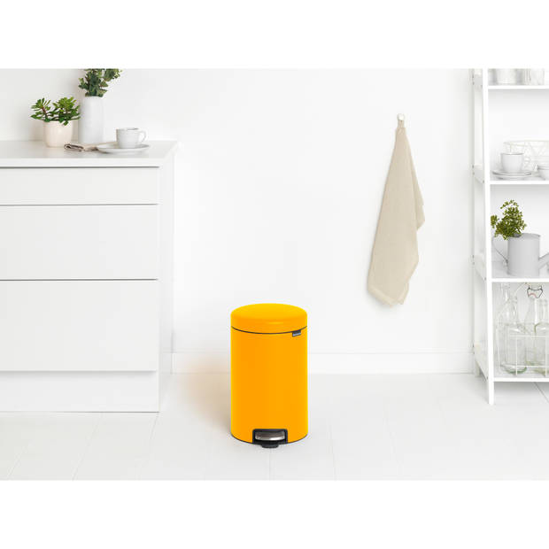 Brabantia NewIcon Prullenbak - 12 liter - Mineral Sunny Orange