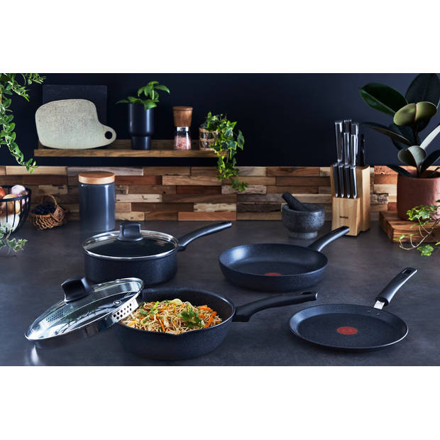 Tefal Black Stone Wokpan - 28 cm - gas, elektrisch, keramisch en inductie