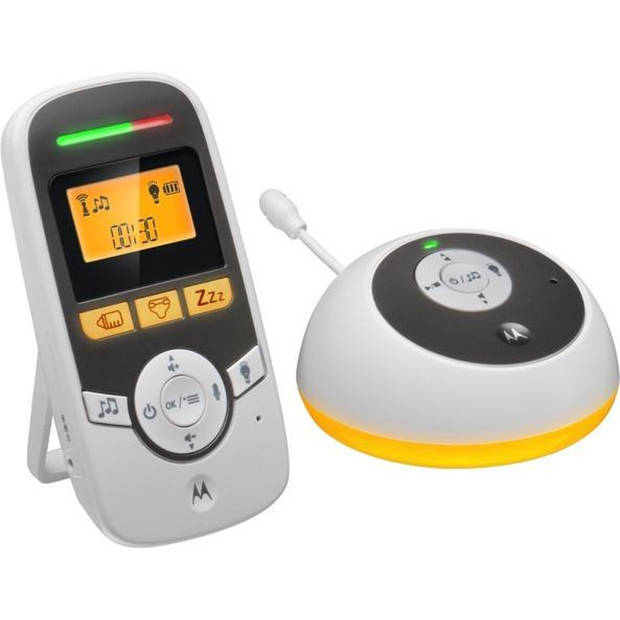 Motorola - Digitale dect Babyfoon - MET Terugspreekfunctie - Slaapliedjes - temperatuurweergave - Wit