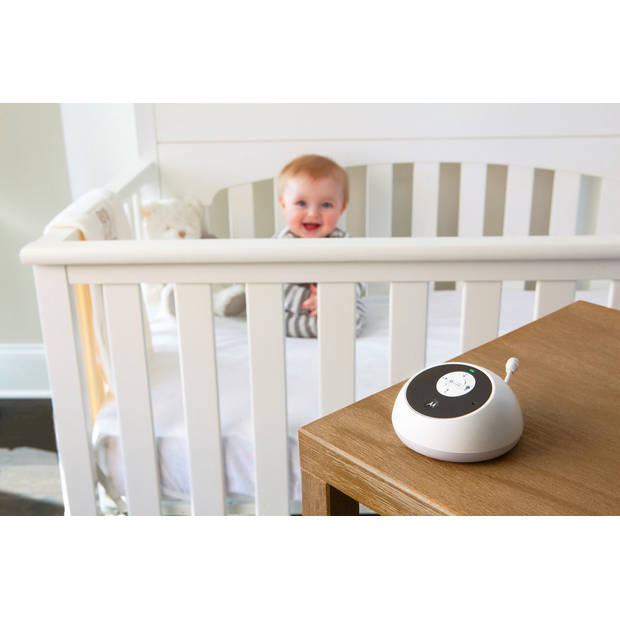 Motorola - Digitale dect Babyfoon - MET Terugspreekfunctie - Slaapliedjes - temperatuurweergave - Wit