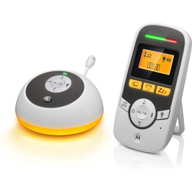 Motorola - Digitale dect Babyfoon - MET Terugspreekfunctie - Slaapliedjes - temperatuurweergave - Wit