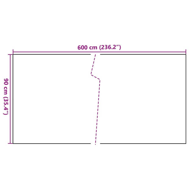 vidaXL Balkonscherm 600x90 cm poly rattan antracietkleurig