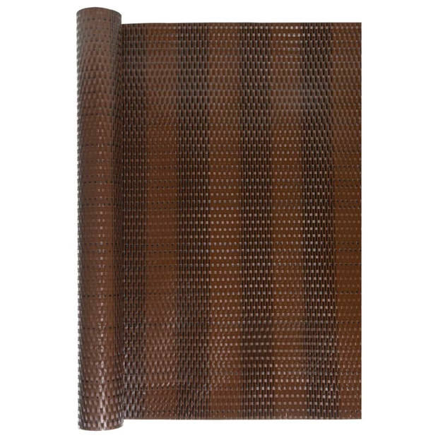 vidaXL Balkonscherm 1000x100 cm poly rattan bruin en zwart