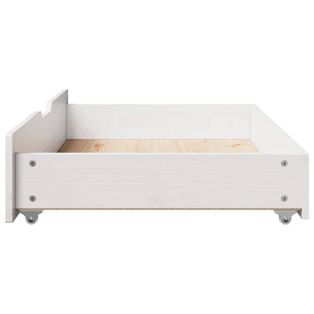 vidaXL Bedlades 2 st 95x55x16 cm massief grenenhout