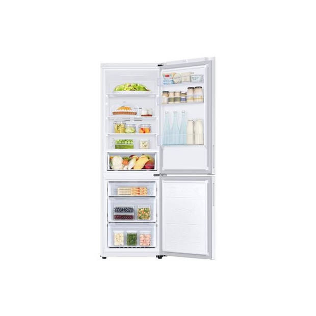 Koel-/vriescombinatie - SAMSUNG - RB33B610EWW - 344 L - 185 cm - Klasse E - No Frost - Interne zijgrepen - Wit