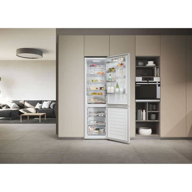 Gecombineerde koelkast - HAIER - 2D 60 Serie 1 HDW1620DNPW - Klasse D - 377 L - 200 x 59,5 x 65,8 cm - Wit