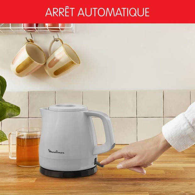 MOULINEX Waterkoker 0,8 L - Uitneembaar antikalkfilter - Automatische uitschakeling - Afneembaar afsluitbaar deksel