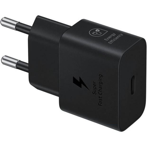 SAMSUNG Fast Sector Charger - 25W USB C met kabel - Zwart