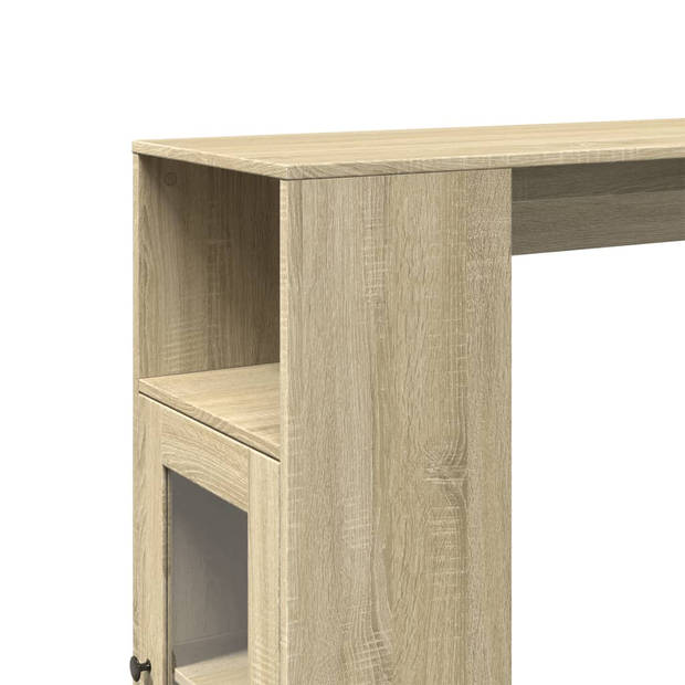 vidaXL Bartafel met rekken 101x40x103,5 cm hout sonoma eikenkleur