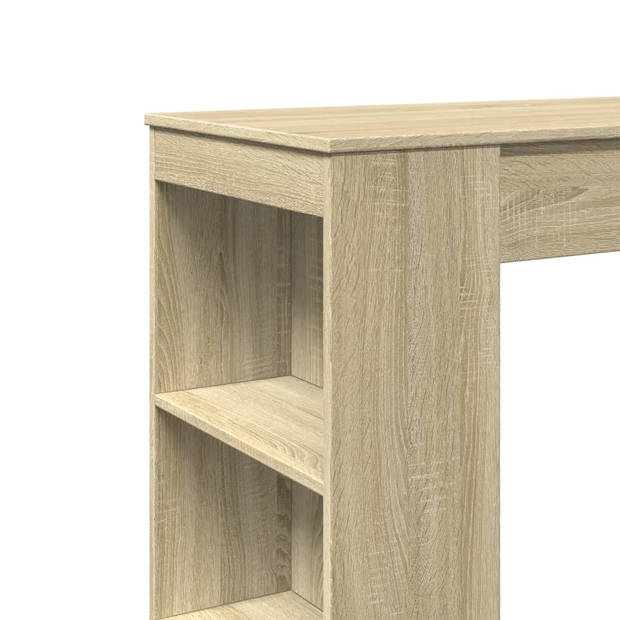 vidaXL Bartafel met rekken 95x47x103,5 cm hout sonoma eikenkleur