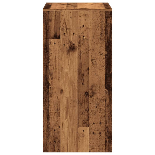 vidaXL Bartafel 51x50x103,5 cm bewerkt hout oud houtkleurig