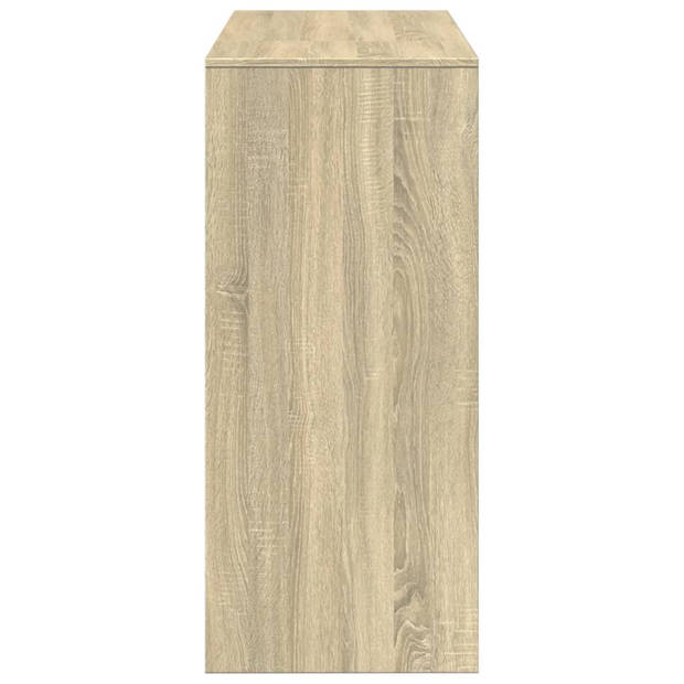 vidaXL Bartafel met schap 124x46x103,5 cm hout sonoma eikenkleur