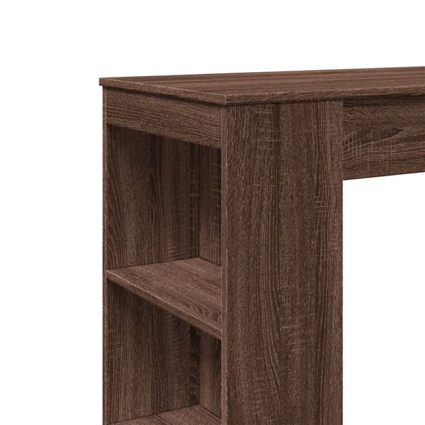 vidaXL Bartafel met rekken 95x47x103,5 cm bewerkt hout bruin eiken