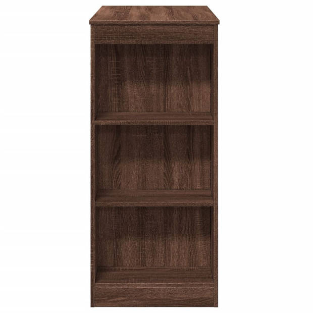 vidaXL Bartafel met rekken 95x47x103,5 cm bewerkt hout bruin eiken