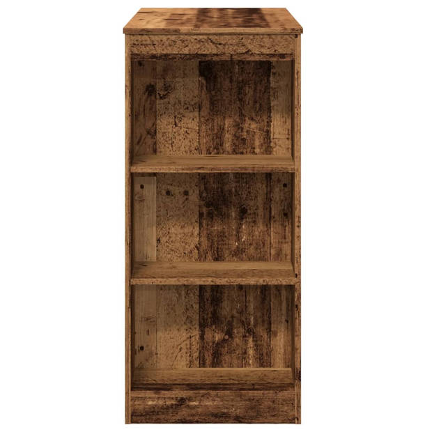 vidaXL Bartafel met rekken 95x47x103,5 cm bewerkt hout oud houtkleur