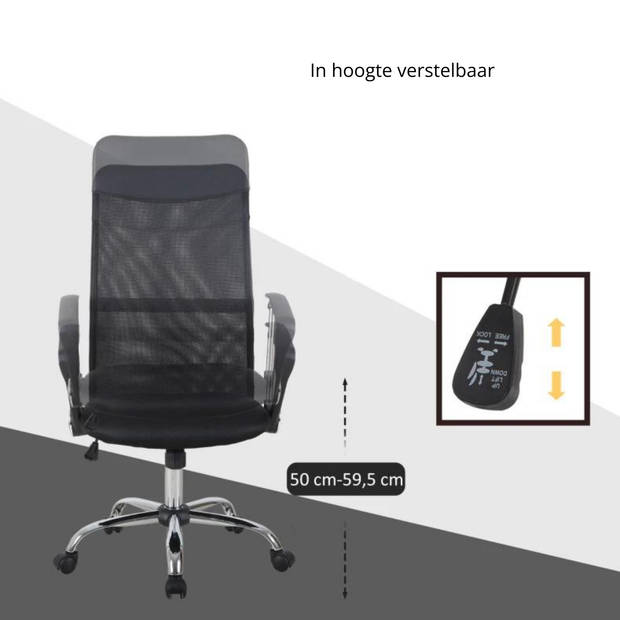 Bureaustoel - Ergonomische bureaustoel - Gaming stoel - 63 x 65 x 109-119 cm