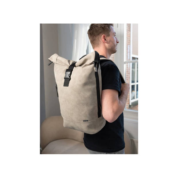 Norlander Rugtas 25L - Rolltop rugzak - 30 x 15 x 57 cm - Nubuck - Taupe