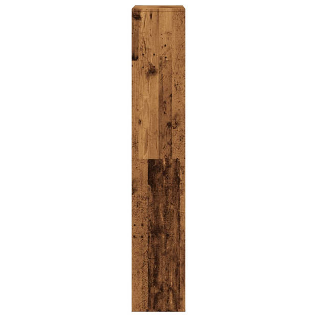 vidaXL Kamerscherm 100x33x187,5 cm bewerkt hout oud houtkleurig