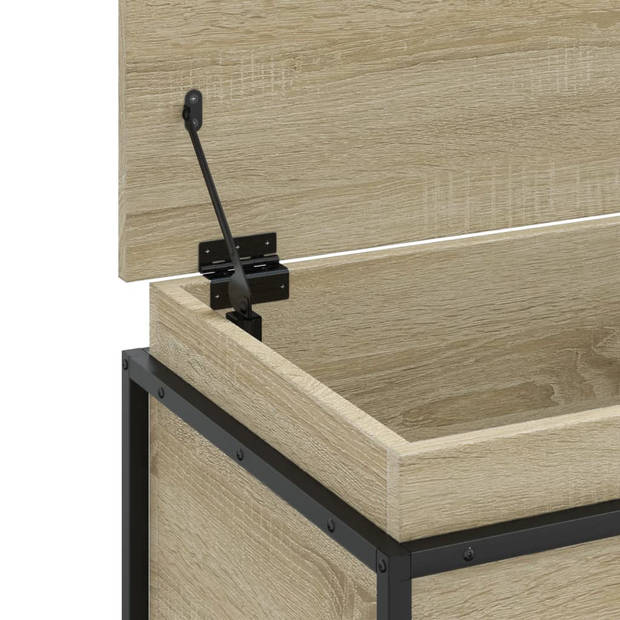 vidaXL Opbergbox met deksel 100x40x51,5 cm bewerkt hout sonoma eiken