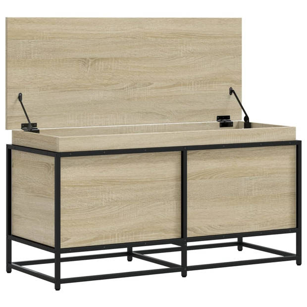 vidaXL Opbergbox met deksel 100x40x51,5 cm bewerkt hout sonoma eiken