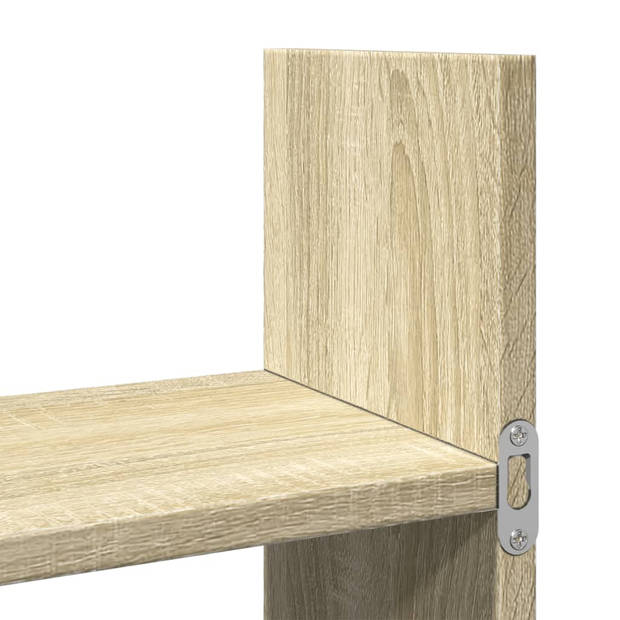 vidaXL Wandkast 100x18x40 cm bewerkt hout sonoma eikenkleurig