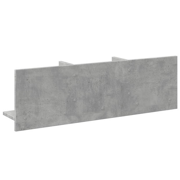 vidaXL Wandkast 100x16,5x30 cm bewerkt hout betongrijs