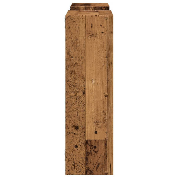 vidaXL Wandschap 96x18x60 cm bewerkt hout oud houtkleurig