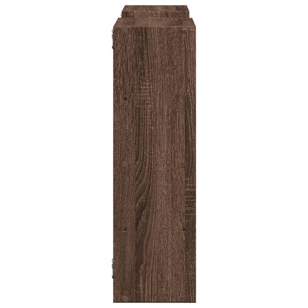 vidaXL Wandschap 96x18x60 cm bewerkt hout bruin eikenkleurig