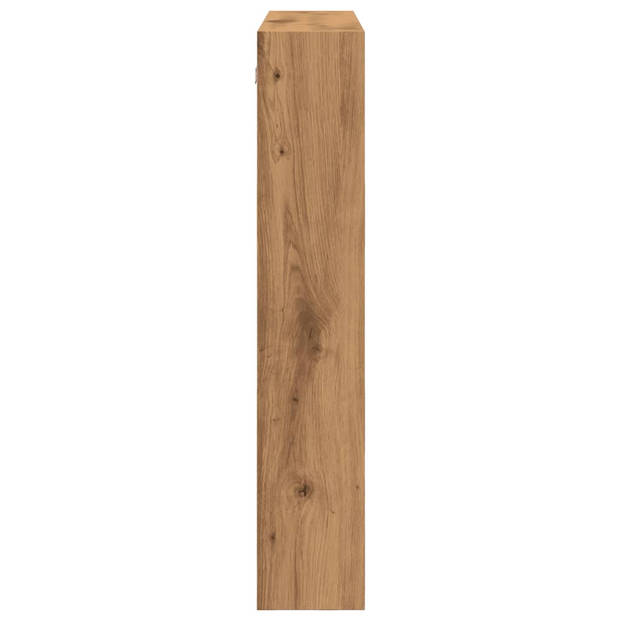 vidaXL Wandkast 80x15x80 cm bewerkt hout artisanaal eikenkleur