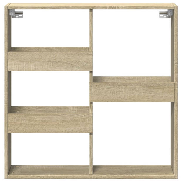 vidaXL Wandkast 80x15x80 cm bewerkt hout sonoma eikenkleurig